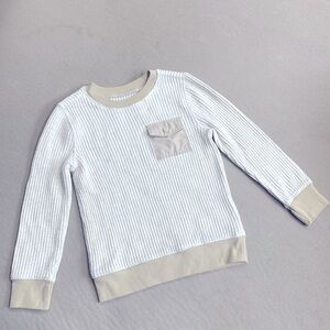 Old Navy Toddler Boy Pocket Waffle Oatmeal Heather Knit Cotton Shirt Size 3T !!